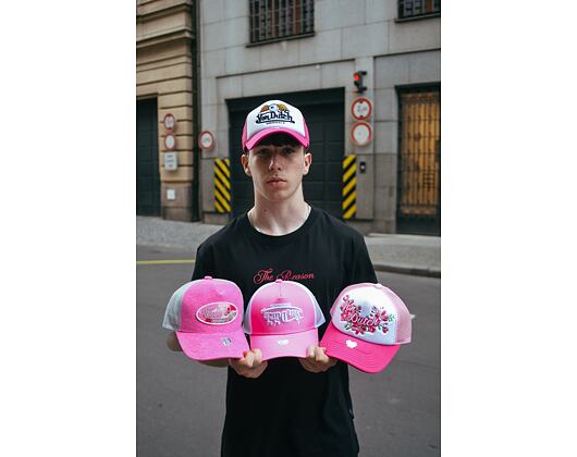 Kšiltovka Von Dutch Trucker Baker - Foam - White/Pink