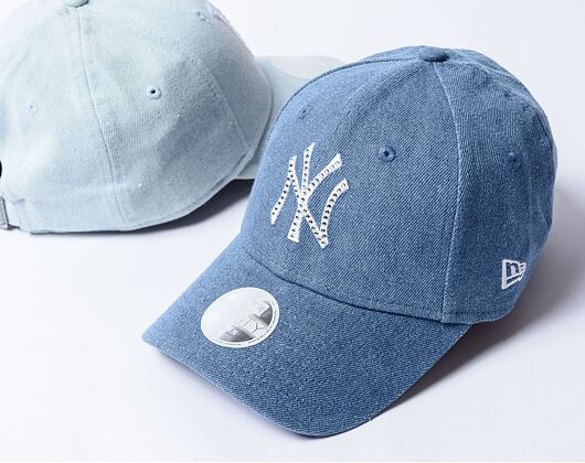 Dámská kšiltovka New Era - 9FORTY Diamante Denim - NY Yankees - Light Navy