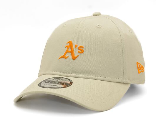 Kšiltovka New Era - 9FORTY Summer Washed - Oakland Athletics - Off White / Orange