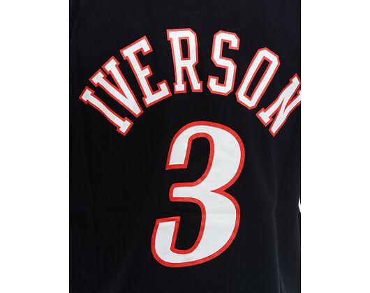 Triko Mitchell & Ness Name & Number tee Philadelphia 76Ers Allen Iverson Black