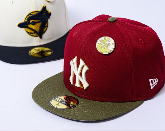 Kšiltovka New Era - 59FIFTY Contrast Pin - NY Yankees - Cardinal