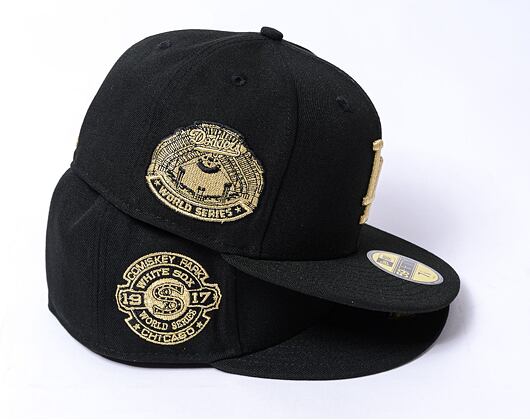 Kšiltovka New Era - 59FIFTY MLB Coops Metallic - Chicago White Sox - Black / Gold