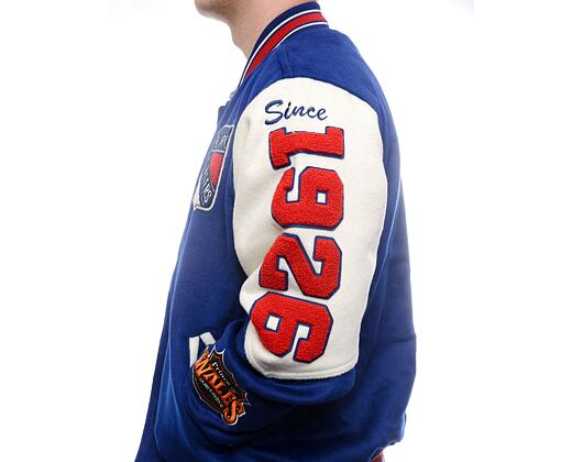 Bunda Mitchell & Ness - Team History Varsity Jacket Vintage Logo - New York Rangers - Blue