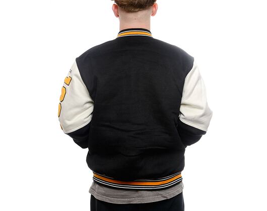 Bunda Mitchell & Ness - Team History Varsity Jacket Current Logo - Boston Bruins - Black