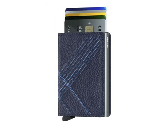 Peněženka Secrid Slimwallet Stitch Linea - Navy