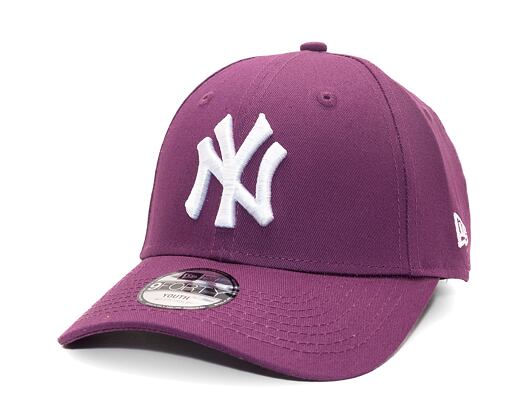 Dětská Kšiltovka New Era - 9FORTY Kids MLB League Essential - NY Yankees - Purple / White