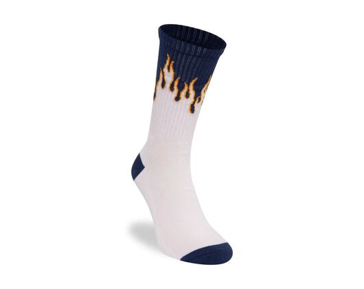 Ponožky New Era - Flame Crew Socks - White / Orange