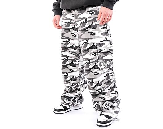 Kalhoty Karl Kani Sport Patch Camo Cargo Pants grey/black/off white