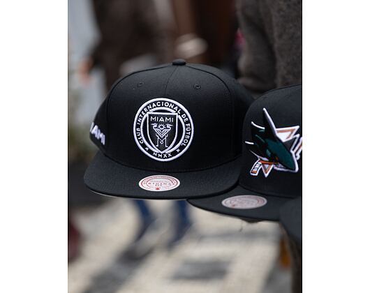 Kšiltovka Mitchell & Ness - Evergreen Black White Snapback - Inter Miami Cf - Black