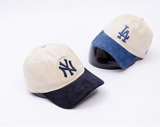 Kšiltovka New Era - MLB Distressed 9TWENTY - NY Yankees - Cream / Navy