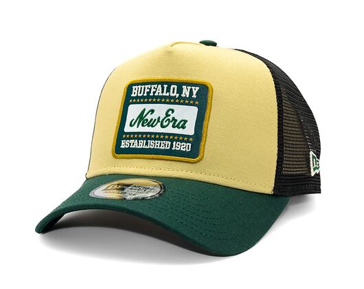 Kšiltovka New Era - Patch Canvas 9FORTY Trucker - Vegas Gold / Dark Green