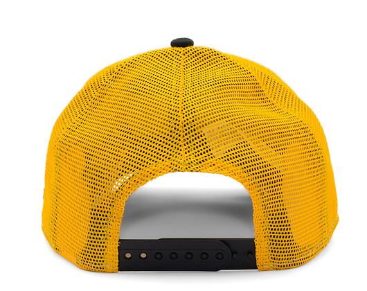 Kšiltovka New Era - Summer Patch 9FORTY Trucker - Black / Grilled Yellow