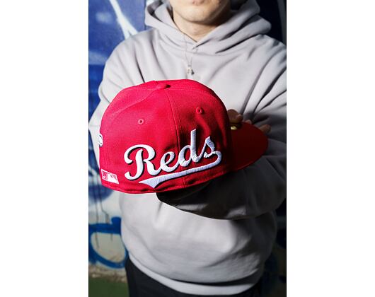 Kšiltovka New Era - MLB Image Drop - All Over Print 59FIFTY - Cincinnati Reds - Scarlet