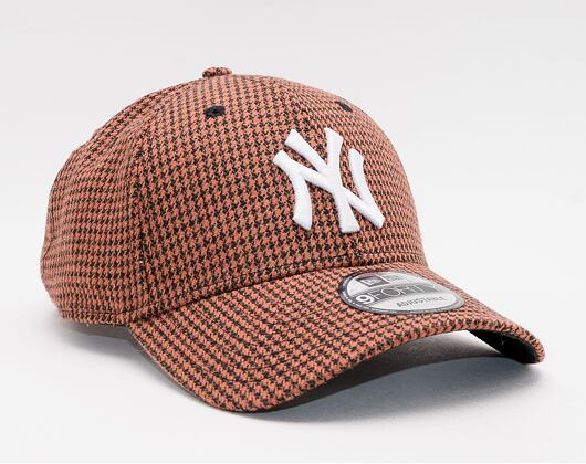 Kšiltovka New Era 9FORTY MLB Mens Houndstooth New York Yankees Brown