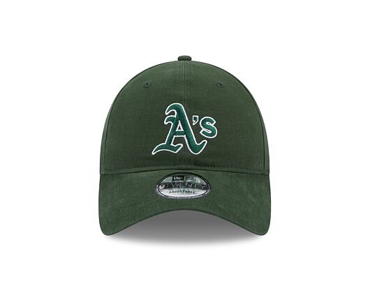 Kšiltovka New Era 9TWENTY MLB Team Script Oakland Athletics Dark Green / Optic White