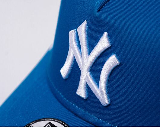 Kšiltovka New Era 9FORTY A-Frame Trucker MLB League Essential New York Yankees - Sunwash Blue / Whit