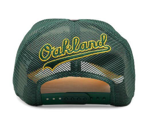 Kšiltovka New Era 9FORTY A-Frame Trucker MLB Logo Trucker Oakland Athletics - Gold / Dark Green