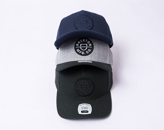 Kšiltovka Brixton Crest C MP Snapback - Heather Grey/Black