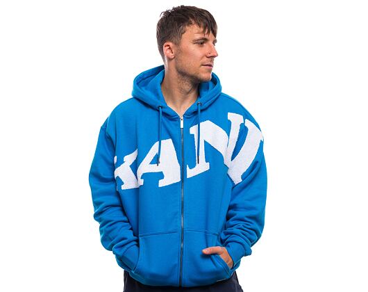 Mikina Karl Kani Wavy Retro Os Full Zip Hoodie aqua