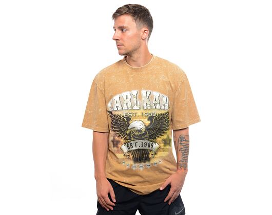 Triko Karl Kani Signature Washed Eagle Tee Beige