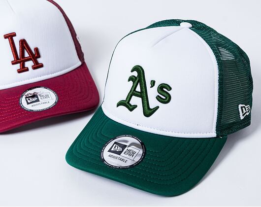 Kšiltovka New Era - 9FORTY Trucker World Series - Oakland Athletics - Dark Green