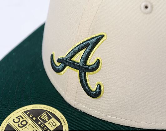 Kšiltovka New Era - 59FIFTY Low Profile "Late Fall Vibes" - Atlanta Braves - Cream / Green