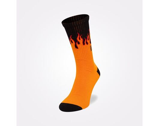 Ponožky New Era - Flame Crew Socks - Black / Orange