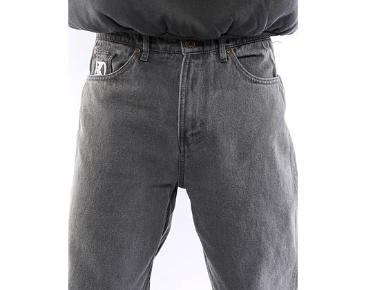 Džíny Karl Kani Small Signature Baggy Five Pocket Denim light grey