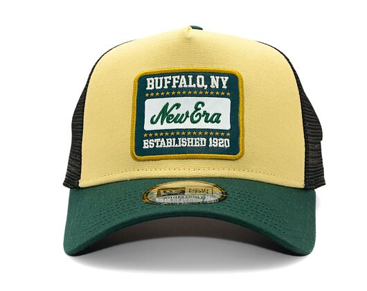 Kšiltovka New Era - Patch Canvas 9FORTY Trucker - Vegas Gold / Dark Green