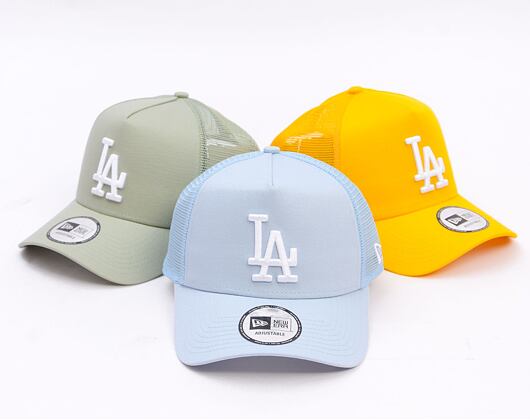 Kšiltovka New Era - MLB Essential 9FORTY Trucker - LA Dodgers - Pastel Blue / Navy