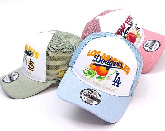 Kšiltovka New Era - MLB Fruit Graphic 9FORTY Trucker - LA Dodgers - Pastel Blue