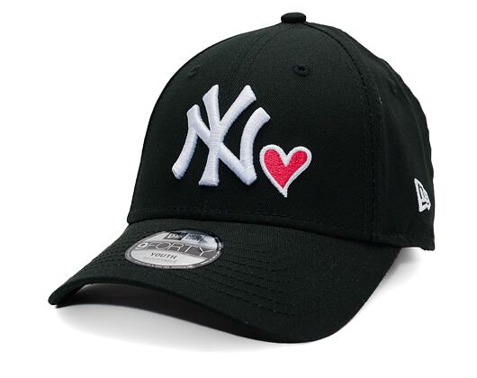 Dětská Kšiltovka New Era - MLB Heart 9FORTY - NY Yankees - Black / White