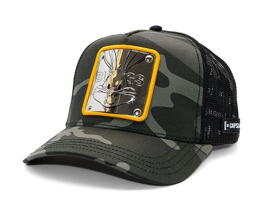 Kšiltovka Capslab - Trucker Looney Tunes Bugs Bunny - Metal/Camo