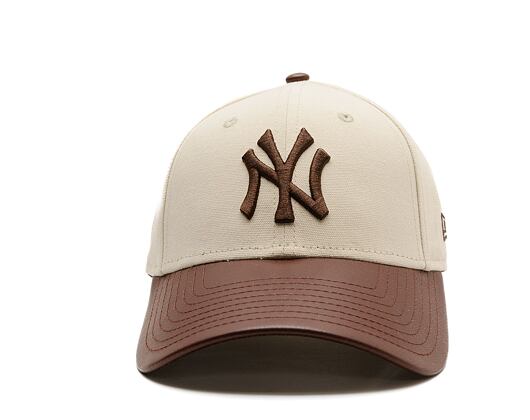 Dámská Kšiltovka New Era - MLB PU Visor 9FORTY - NY Yankees - Stone / Brown