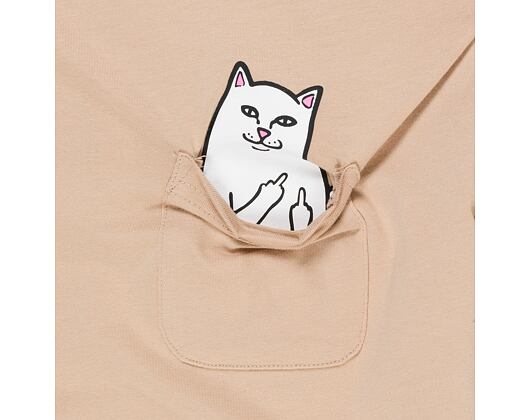 Dámské Triko Rip N Dip - Lord Nermal Cropped Baby Pocket Tee - Almond