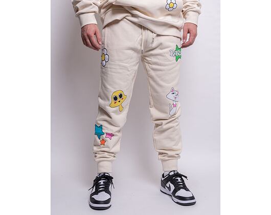 Tepláky RIP N DIP Shroom Mania Sweatpants Bone Mineral Wash