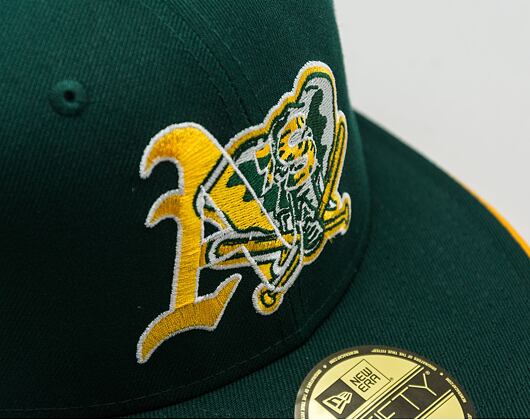 Kšiltovka New Era 59FIFTY MLB Team Color Split Oakland Athletics - Dark Green