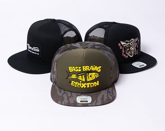 Kšiltovka Brixton Bass Brains Bait HP Trucker Hat - Bb Camo