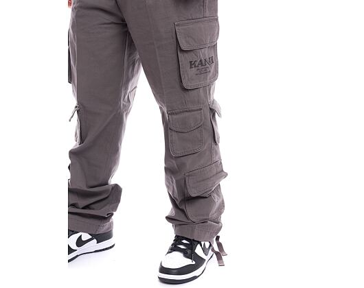 Kalhoty Karl Kani Retro Washed Cargo Pants anthra