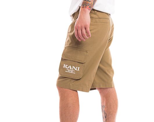 Kraťasy Karl Kani Retro Washed Cargo Shorts sand