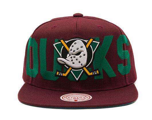 Kšiltovka Mitchell & Ness Full Frontal Snapback Vntg NHL Anaheim Ducks PLUM