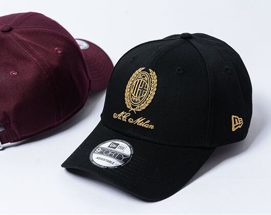 Kšiltovka New Era - 9FORTY Heritage Gold - AC Milan - Black