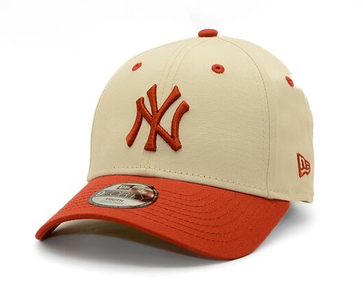 Dětská Kšiltovka New Era - 9FORTY Contrast - NY Yankees - Beige / Dark Red