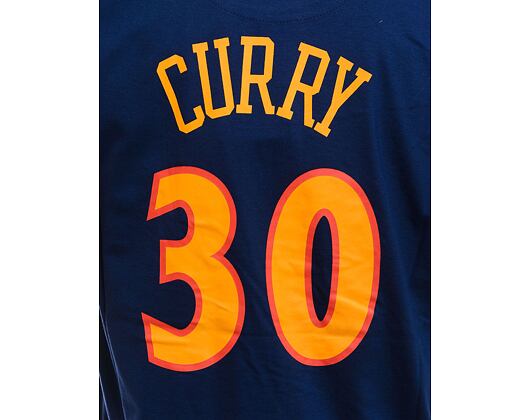 Triko Mitchell & Ness Name & Number tee Golden State Warriors Stephen Curry Navy