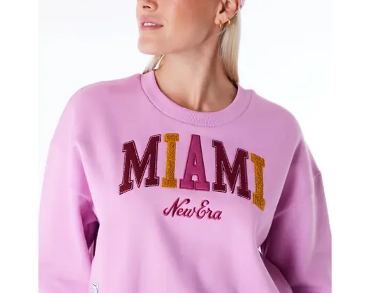 Dámská Mikina New Era - Crop Infill Crew - Pastel Pink / Pink