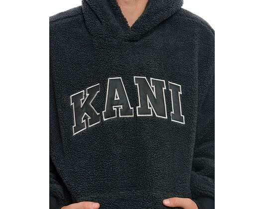 Mikina Karl Kani Serif Teddy Hoodie anthracite