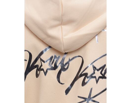 Mikina Karl Kani - Authentic Star Logo OS Full Zip Hoodie - Light Sand