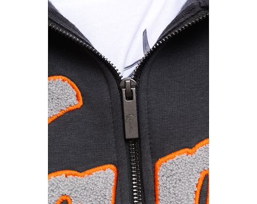 Mikina Karl Kani Star Logo OS Full Zip Hoodie anthracite/light grey