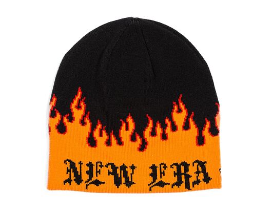 Kulich New Era - Knit Thin Flame Skull Knit - Orange