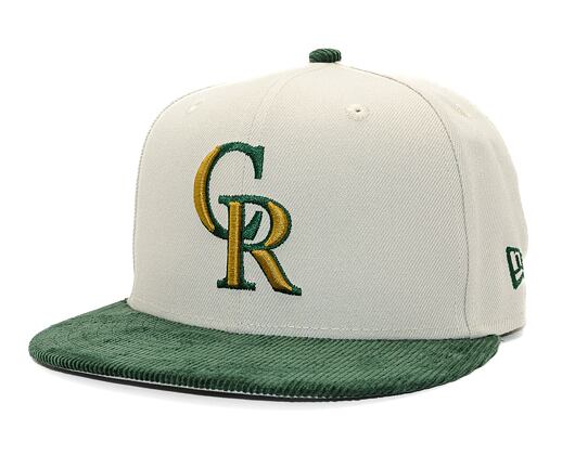 Kšiltovka New Era - 59FIFTY MLB Contrast Cord - Colorado Rockies - Stone / Green